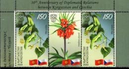Kyrgyzstan - KEP - 2023 - Small-leaved Linden - 30 Years Of Relations With Czechia - Mint Stamp PAIR With Coupon - Kyrgyzstan
