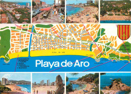 Espagne - Espana - Cataluna - Costa Brava - Playa De Aro - Multivues - Carte Géographique - Blasons - CPM - Voir Scans R - Gerona