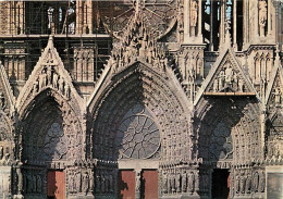 51 - Reims - Cathédrale Notre Dame - Façade Ouest - Les Trois Porches - CPM - Carte Neuve - Voir Scans Recto-Verso - Reims