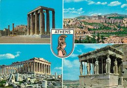 Grèce - Athènes - Athína - Multivues - Antiquités - Blasons - Carte Neuve - CPM - Voir Scans Recto-Verso - Greece