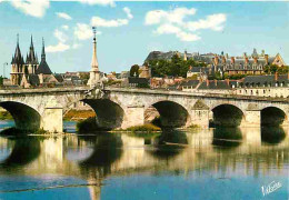 41 - Blois - Le Pont Sur La Loire - A Gauche L'église Saint-Nicolas - A Droite La Façade Louis XII Du Château - Carte Ne - Blois