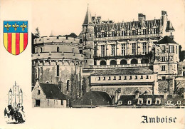 37 - Amboise - Le Château - CPSM Grand Format - Blasons - CPM - Voir Scans Recto-Verso - Amboise