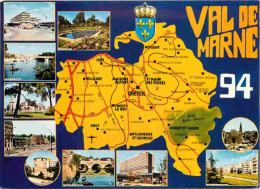 94 - Val De Marne - Multivues - Carte Géographique - Blasons - CPM - Voir Scans Recto-Verso - Autres & Non Classés