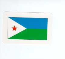 Chromo/carte Plastifiée Moderne DJIBOUTI  Afrique Africa Drapeau Flag Plan Map 90 X 58 Mm RRR TB - Autres & Non Classés