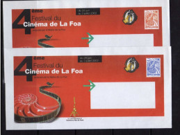 Nouvelle-Caledonie - 2002 - 4e Festival Du Cinema De La Foa - 2 Enteirs Neufs - Entiers Postaux