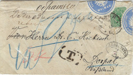 1886 Germany Postage Due To Dorpat Estonia - Other & Unclassified