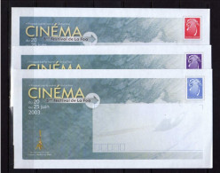 Nouvelle-Caledonie - 2002 - 5e Festival Du Cinema De La Foa - 3 Enteirs Neufs - Postal Stationery