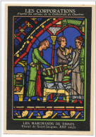 28 . Chartres . Publicite Aspirine  . Les Corporations D'apres Les Vitraux De La Cathedrale . Les Marchands De Tissus - Chartres