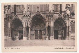 28 . Chartres . La Cathédrale . Portail Sud . - Chartres