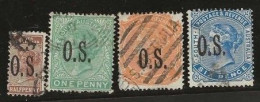 South  Australia     .   SG    .  4 Stamps  Perf. 15     .   O      .     Cancelled - Gebruikt