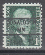 USA Precancel Vorausentwertungen Preo Locals Minnesota, Donaldson 841 - Precancels