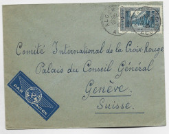 ALGERIE 3FR50 SEUL LETTRE COVER AVION ALGER 1940 POUR SUISSE - Lettres & Documents