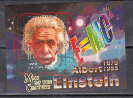 BHUTAN, 2000, Einstein, Man Of The Century, Scientist, MS, MNH, (**) - Bhután