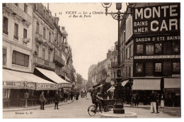 CPA 03 - VICHY (Allier) - 25. Les 4 Chemins Et Rue De Paris - Ed. L.O. - Vichy
