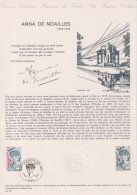 1976 FRANCE Document De La Poste Anna De Noailles N° 1898 - Documenten Van De Post