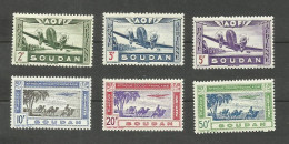 SOUDAN Poste Aérienne N°12 à 17 Neufs Avec Charnière* Cote 7.80€ - Unused Stamps