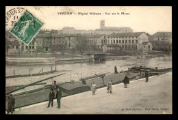 55 - VERDUN - HOPITAL MILITAIRE - VUE SUR LA MEUSE - EDITEUR PAUL GAROT - Verdun