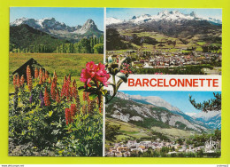 04 BARCELONNETTE 3 Vues N°10495 VOIR DOS Et Flamme St Etienne De Tinée En 1990 - Barcelonnette