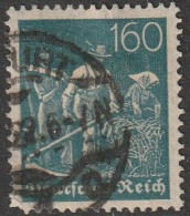 Deut. Reich: 1921, Mi. Nr. 170,  Freimarke: 160 Pfg. Schnitter.  Gestpl./used - Gebruikt