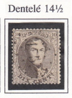 N° 14B OBLITÉRATION  LOSANGE DE POINTS - 1863-1864 Medaillen (13/16)