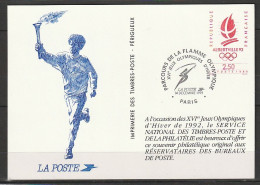 Pseudo-entiers Officiels(Jeux Olympiques Albertville 1992 ) *FRANCE* - Pseudo-officiële  Postwaardestukken