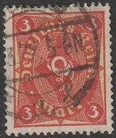 Deut. Reich: 1921, Mi. Nr. 172,  Freimarke: 3 Mk. Posthorn.  Gestpl./used - Used Stamps