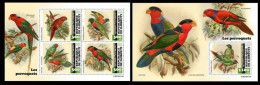Djibouti 2023 Parrots. (414) OFFICIAL ISSUE - Papagayos