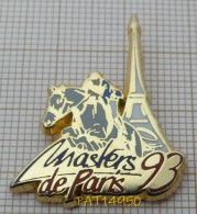 PAT14950 EQUITATION MASTERS De PARIS 93 Tour Eiffel  JUMPING CHEVAL En  Version ZAMAC ALPHA CONCEPT - Animales