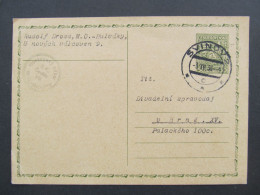 GANZSACHE Ostrava Svinov Hulváky - Brno Hokej Hockey 1936 / Aa0138 - Briefe U. Dokumente