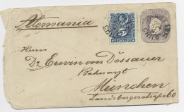 CHILE CHILI ENTIER 5C COVER DEFAUT +5C CHILE 1897 TO GERMANY - Chili
