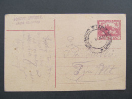 GANZSACHE Lázně Bělohrad - Týn Nad Vltavou B.Jakubec 1919 / Aa0142 - Storia Postale