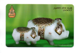 Cochon Pig   Télécarte Puce Thaïlande Phonecard (K 430) - Thaïlande