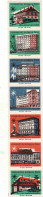 Czech Republic, 7 X Matchbox Labels, Interhotel Ostrava, Hotel Kysuca, Palace, Národní Dum, Slovan Jeseník, Vlčina - Cajas De Cerillas - Etiquetas