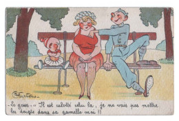 Illustration Charléno - Collection Comique N°6 -  Le Gosse : Il Est Culotté Celui La - Soldat Met La Main Sur Le Sein - Humoristiques