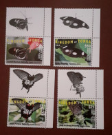 Tonga  2015 - Fauna , Butterflies , Series  4 Stamps With Vignettes , Perforated , MNH , Mi.2044-2047 - Tonga (1970-...)