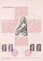 1976 FRANCE Document De La Poste Croix Rouge N° 1910 1911 - Documents Of Postal Services