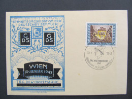 KARTE Deutsches ReichWien Tag Der Briefmarke 1943 // Aa0156 - Lettres & Documents