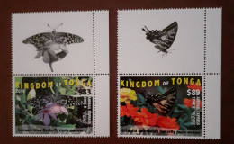 Tonga  2016 - Fauna , Butterflies , Series  2 Stamps With Vignettes , Perforated , MNH , Mi.2060-2071 - Tonga (1970-...)