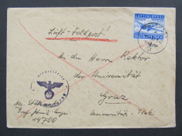 BRIEF Deutsches Reich Luftpost Feldpost 1942 Graz // Aa0158 - Feldpost 2e Guerre Mondiale