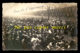 68 - MULHOUSE - RUE DE L'ESPERANCE - CEREMONIE DU 11 DECEMBRE 1918 - CARTE PHOTO ORIGINALE - Mulhouse