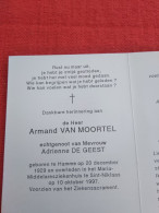 Doodsprentje Armand Van Moortel / Hamme 20/12/1929 Sint Niklaas 10/10/1997 ( Adrienne De Geest ) - Religion &  Esoterik