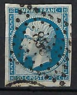 FRANCE Classique, B Obl. PC Des Villes Sur TP Isolés: PC 855 (Choisy-le-Roi,6) Sur Y&T 14B - 1853-1860 Napoléon III