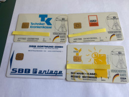 - 5 - Germany Chip 4 Different Cards - Sonstige & Ohne Zuordnung