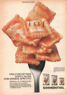 Ravioli Al Pomodoro Simmenthal, Pubblicità Epoca 1965, Vintage Advertising - Werbung