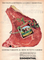 La Carne è Simmenthal, Pubblicità Epoca 1965, Vintage Advertising - Werbung