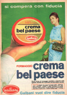 Crema Bel Paese Galbani, Pubblicità Epoca 1965, Vintage Advertising - Werbung