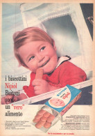 Biscottini Nipiol Buitoni, Pubblicità Epoca 1965, Vintage Advertising - Werbung