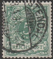 Deut. Reich: 1889, Plattenfehler: Mi. Nr. 46 II, Freimarke: 5 Pfg. Wertziffer In Perlenoval,  Gestpl./used - Ongebruikt
