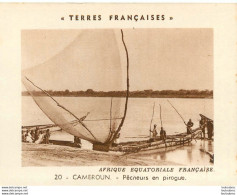 CAMEROUN PECHEURS EN PIROGUE  LES TERRES FRANCAISES FORMAT 10.50 X 8 CM - Sonstige & Ohne Zuordnung