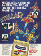 Nesquik Regala Stellar, Robin, Pubblicità Vintage 1982, 20 X 28 Cm - Werbung